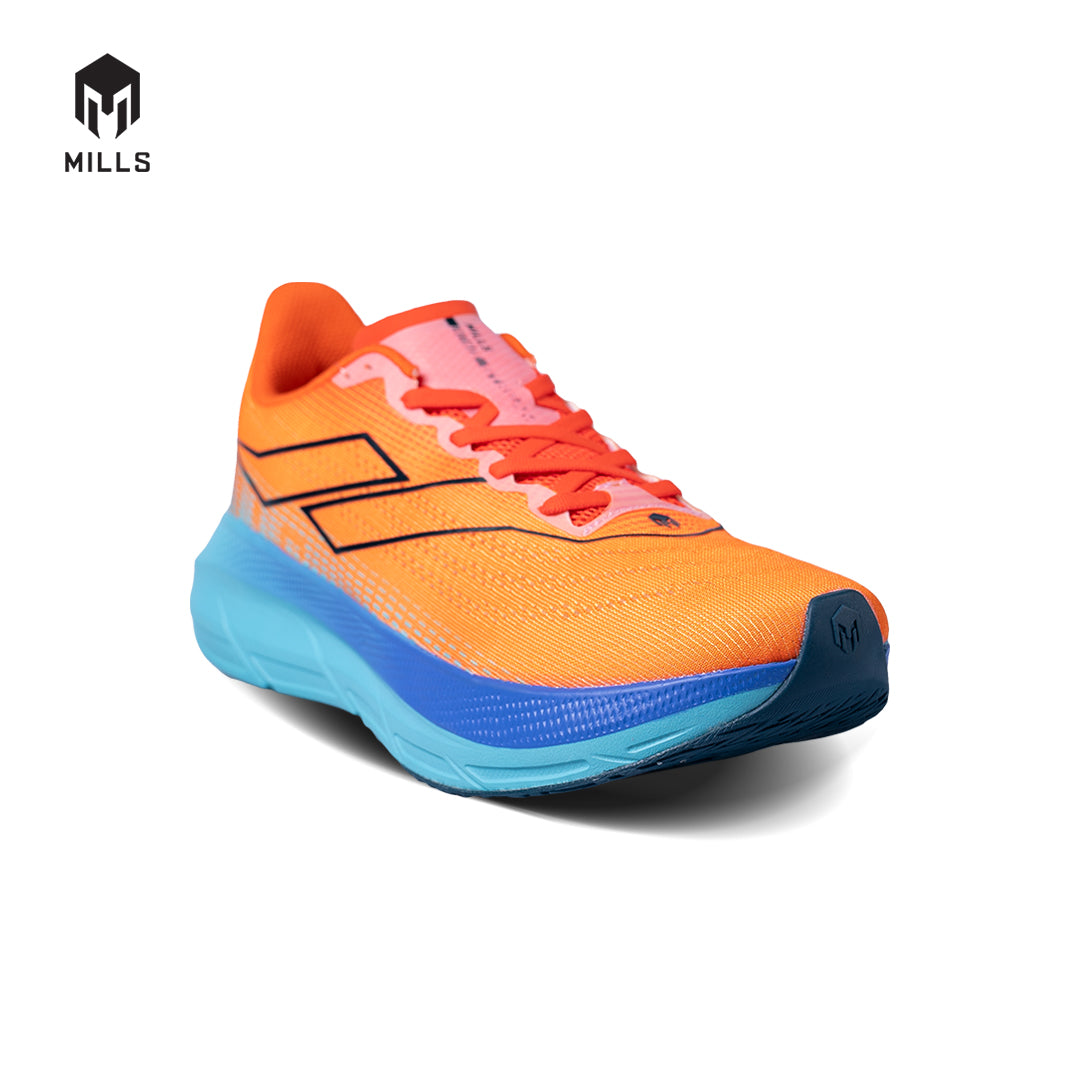 Mills Sepatu Lari Running Shoes Enermax Stream Orange / Black / Tosca 9103201