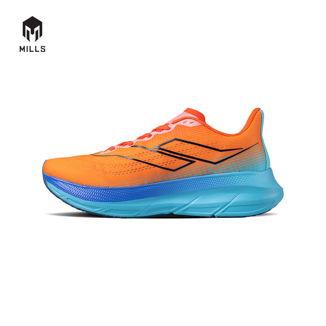 Mills Sepatu Lari Running Shoes Enermax Stream Orange / Black / Tosca 9103201