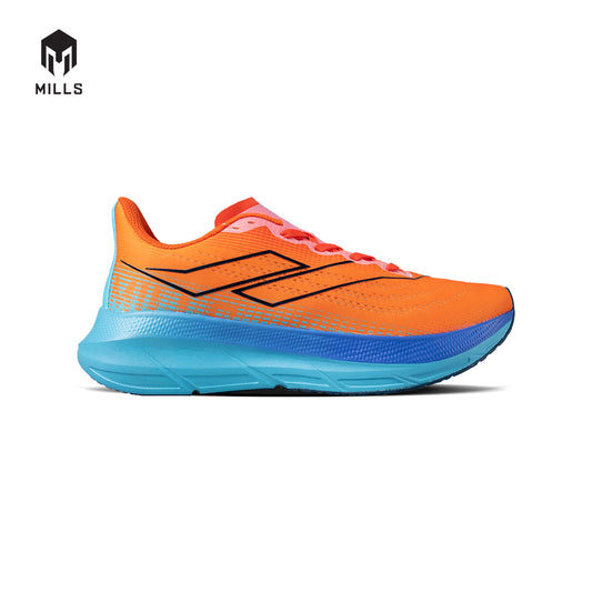 Mills Sepatu Lari Running Shoes Enermax Stream Orange / Black / Tosca 9103201