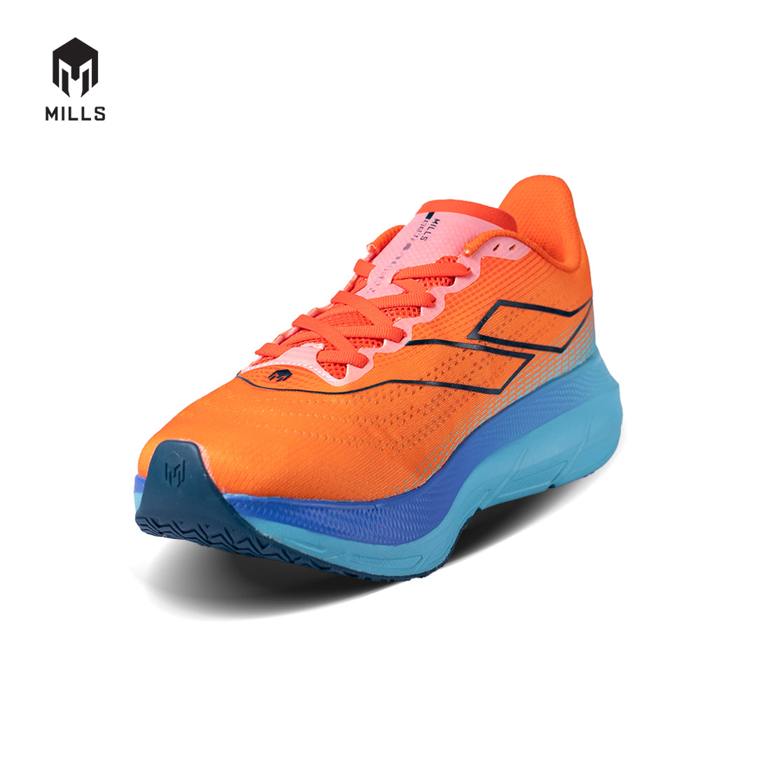 Mills Sepatu Lari Running Shoes Enermax Stream Orange / Black / Tosca 9103201