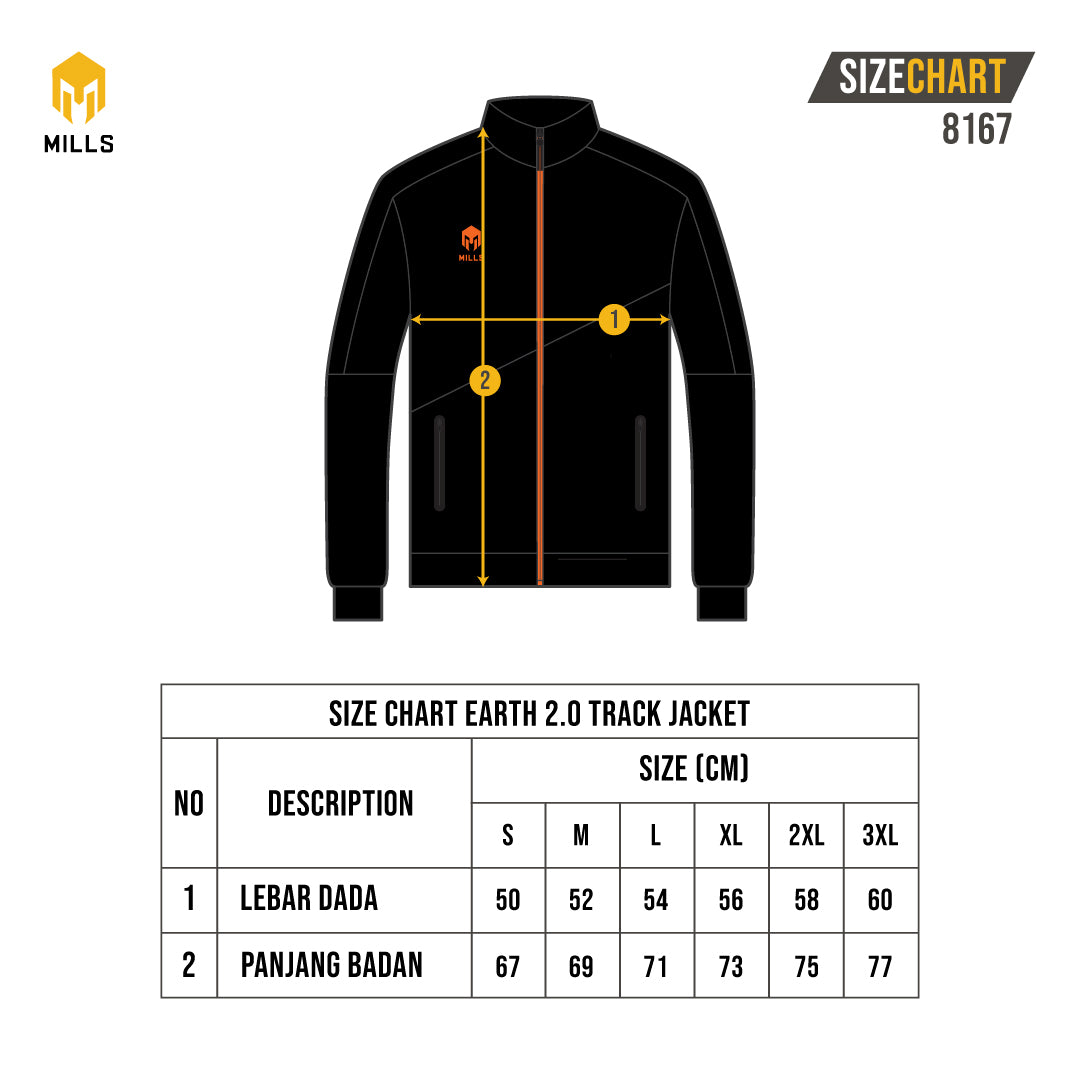 MILLS Jaket Olahraga Track Earth 2.0 8167