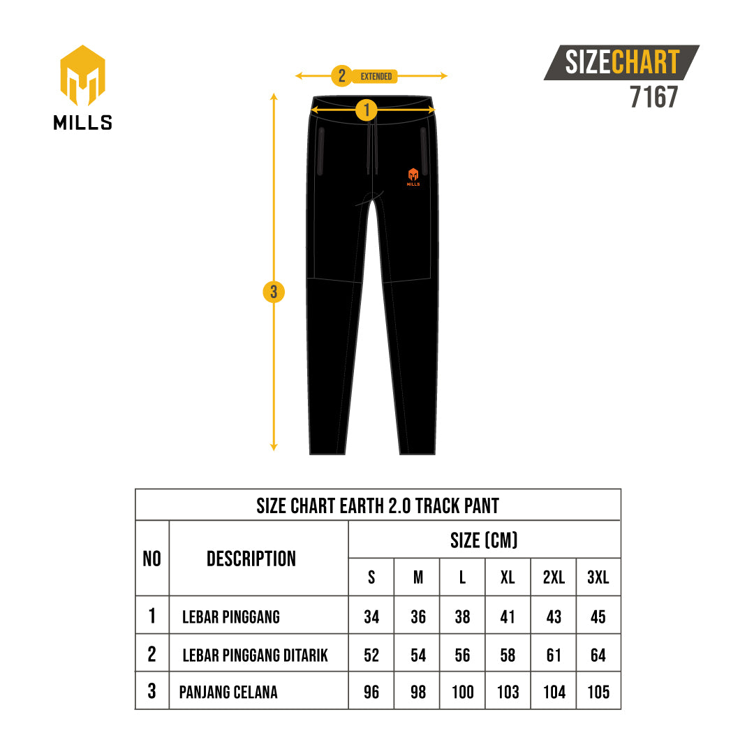 MILLS Celana Training Track Pants Earth 2.0 7167