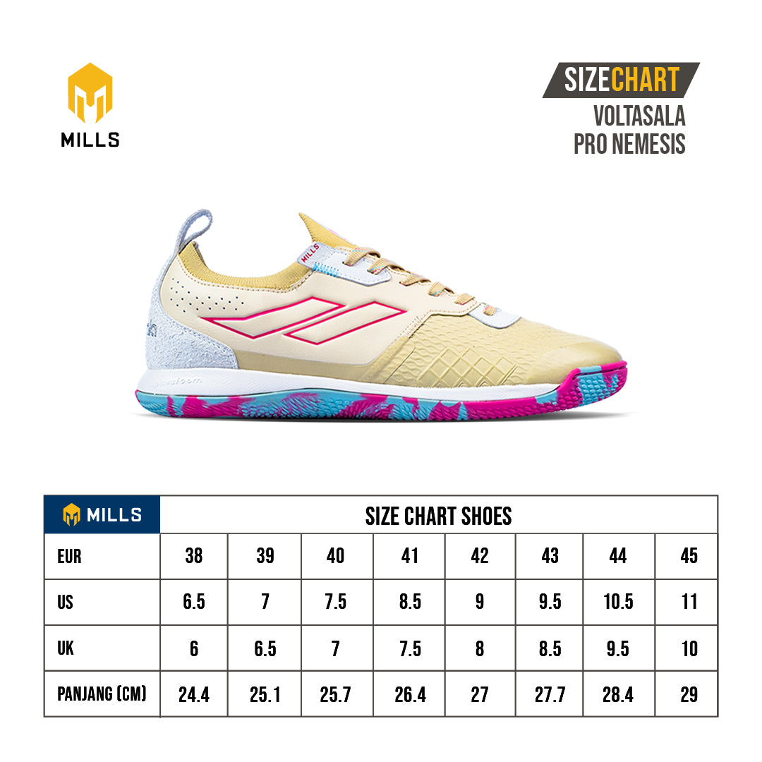 MILLS Sepatu Futsal Voltasala Pro Nemesis Sky. Blue / Black / Soft. Pink 9500908