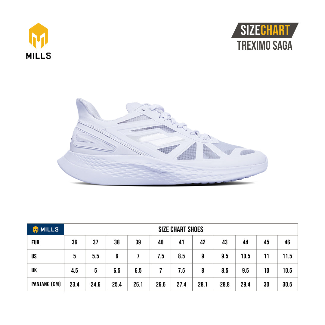 Mills Sepatu Lari Running Shoes Treximo Saga White / Magenta / Sky. Blue 9100306