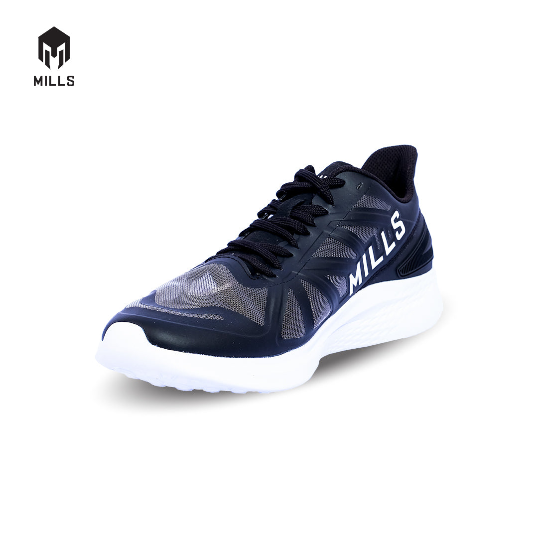 MILLS Sepatu Lari Running Shoes Treximo Saga Black/White 9100305