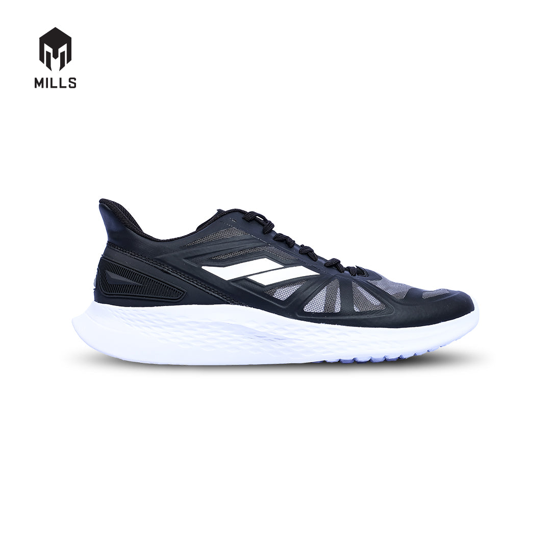 MILLS Sepatu Lari Running Shoes Treximo Saga Black/White 9100305