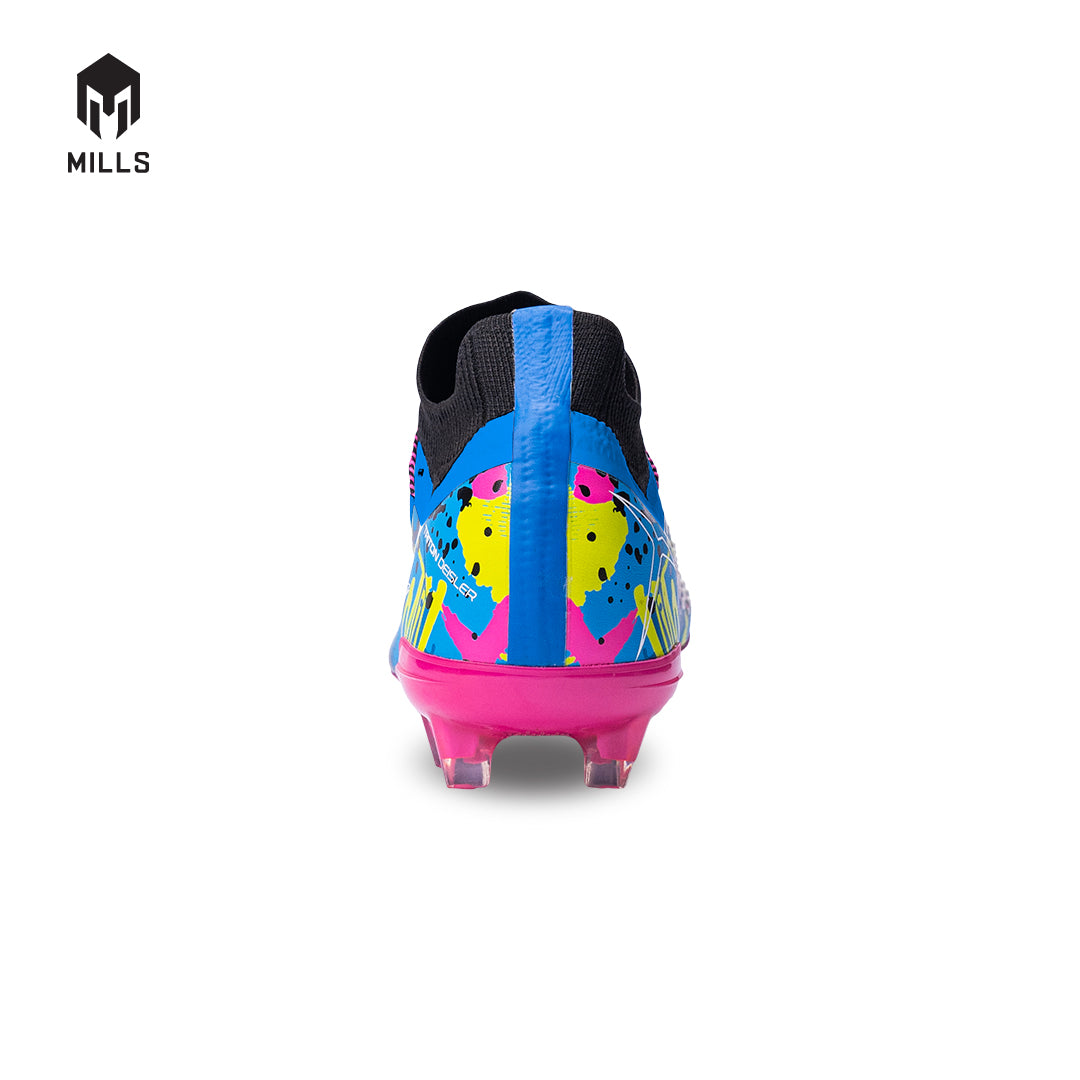 MILLS Sepatu Sepakbola TRITON Deisler 1.1 Elite FG Blue Doodles / Black / Magenta 9301204