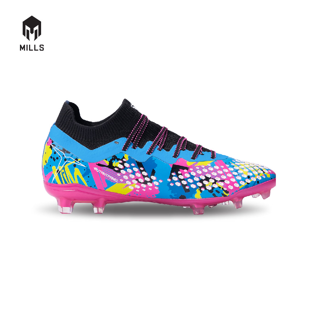 MILLS Sepatu Sepakbola TRITON Deisler 1.1 Elite FG Blue Doodles / Black / Magenta 9301204