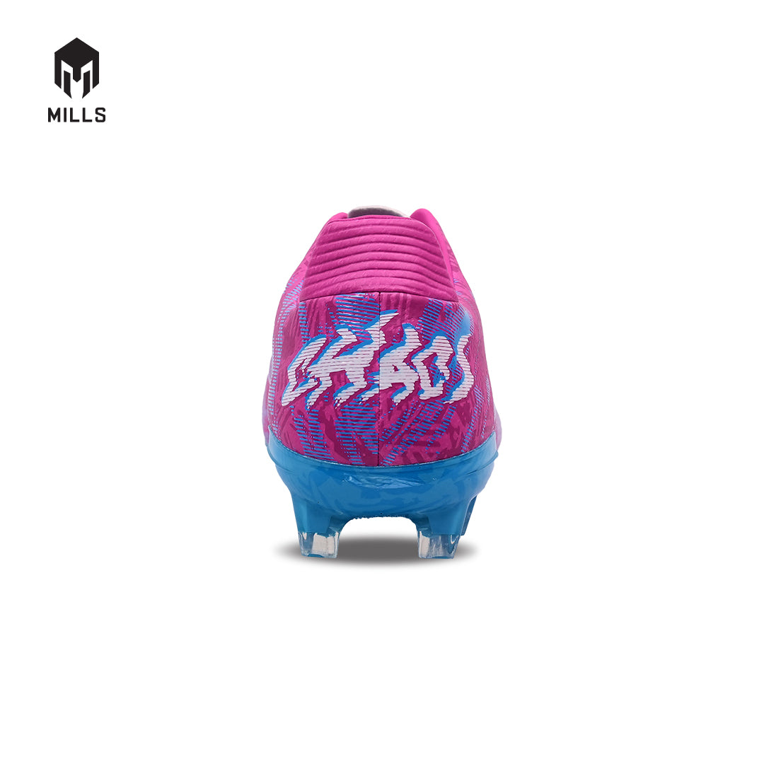 MILLS Sepatu Sepakbola TROYA CHAOS FG Magenta/Lt. Blue/White 9302007