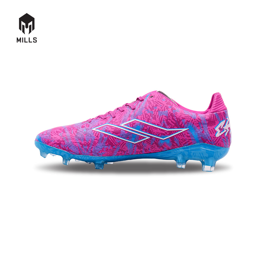 MILLS Sepatu Sepakbola TROYA CHAOS FG Magenta/Lt. Blue/White 9302007