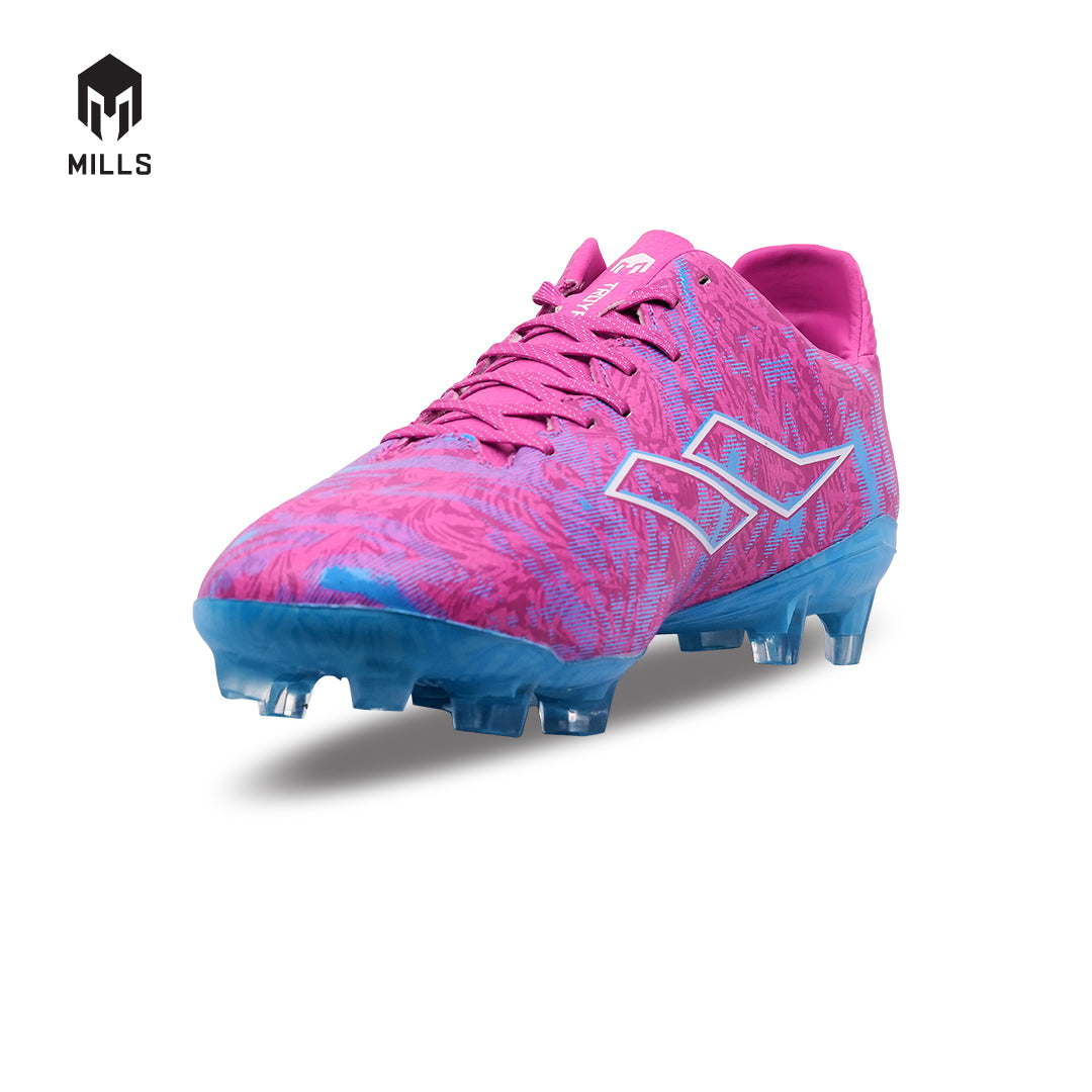 MILLS Sepatu Sepakbola TROYA CHAOS FG Magenta/Lt. Blue/White 9302007