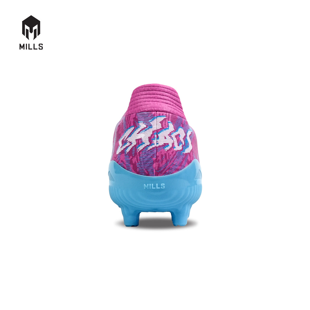 MILLS Sepatu Sepakbola TROYA CHAOS FG JR Magenta / LT. Blue / White 9200603