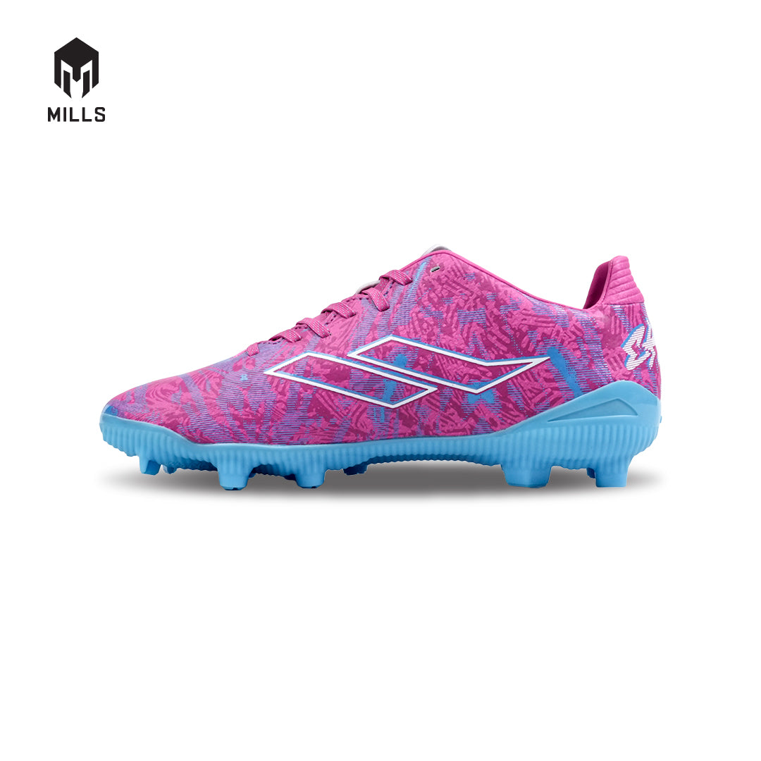 MILLS Sepatu Sepakbola TROYA CHAOS FG JR Magenta / LT. Blue / White 9200603