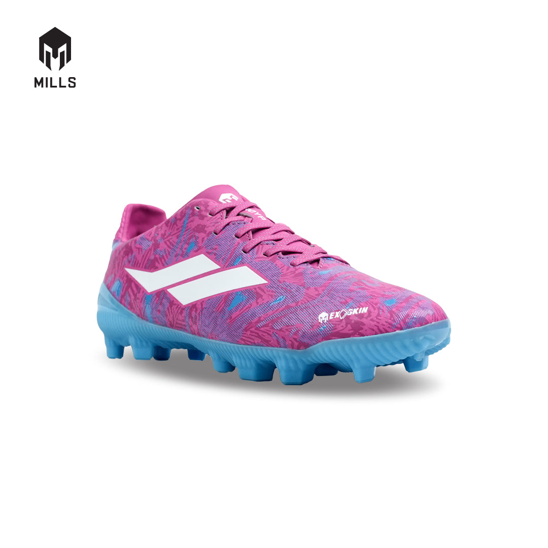 MILLS Sepatu Sepakbola TROYA CHAOS FG JR Magenta / LT. Blue / White 9200603