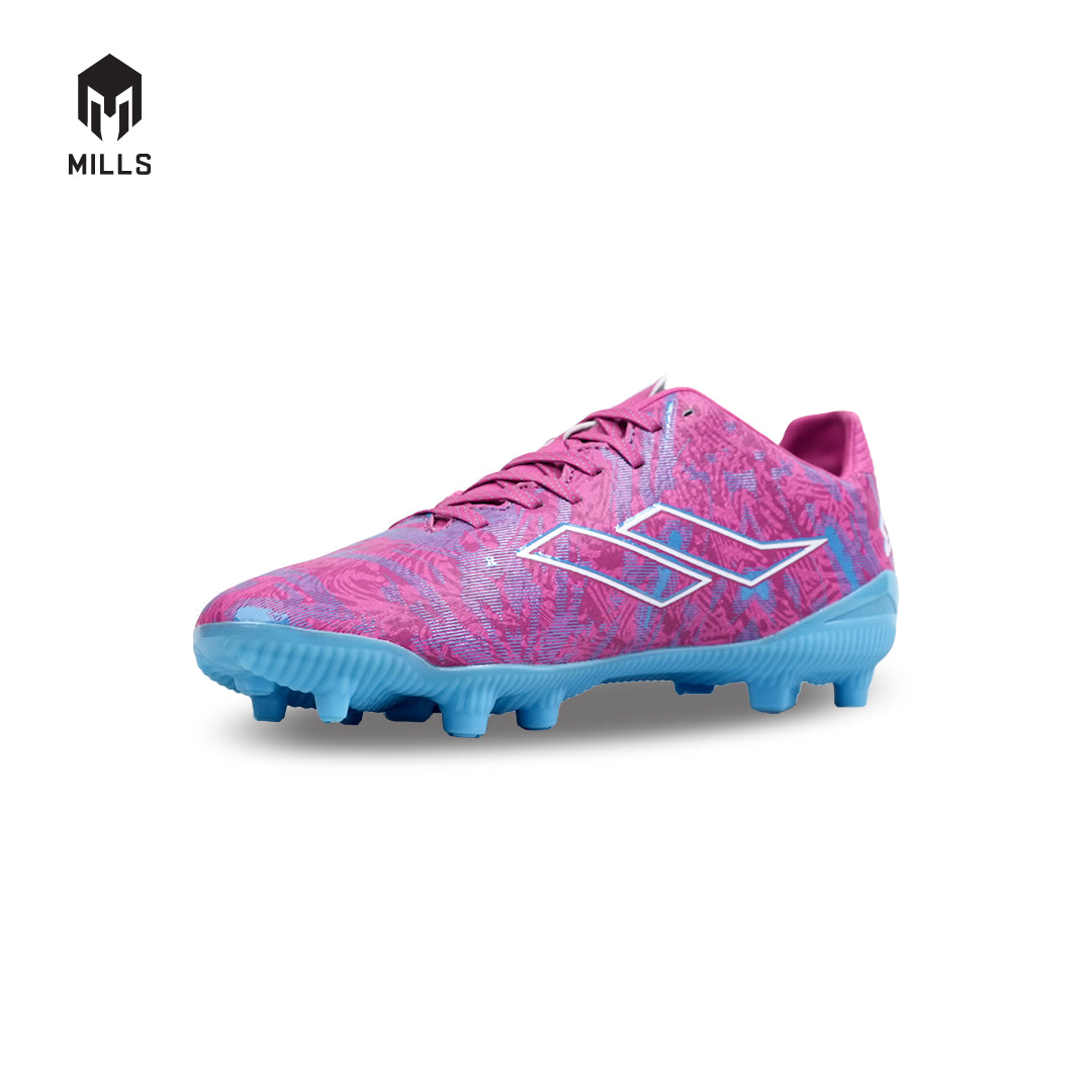 MILLS Sepatu Sepakbola TROYA CHAOS FG JR Magenta / LT. Blue / White 9200603