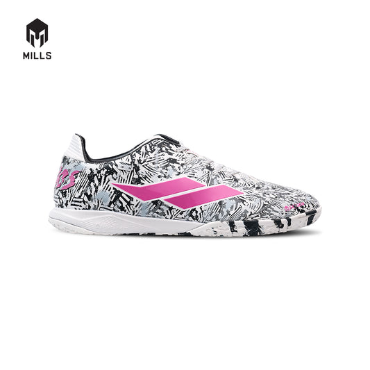 MILLS Sepatu Futsal Troya Chaos IN White / Black / Magenta 9402005