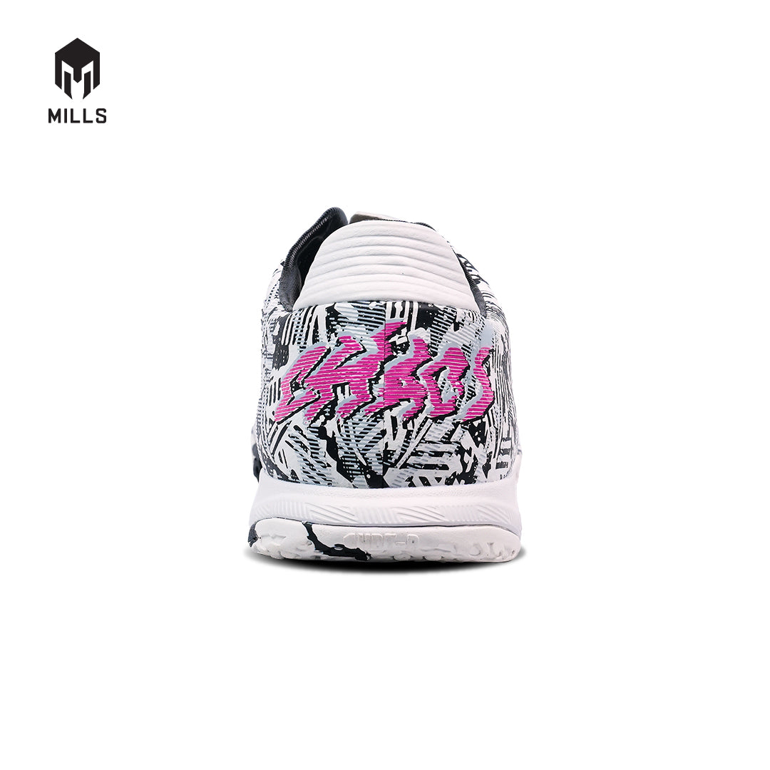 MILLS Sepatu Futsal Troya Chaos IN White / Black / Magenta 9402005