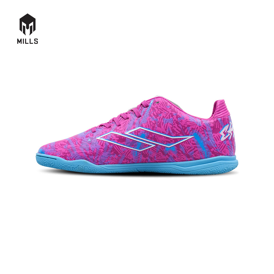 MILLS Sepatu Futsal TROYA CHAOS IN JR Magenta / LT. Blue / White 9800603