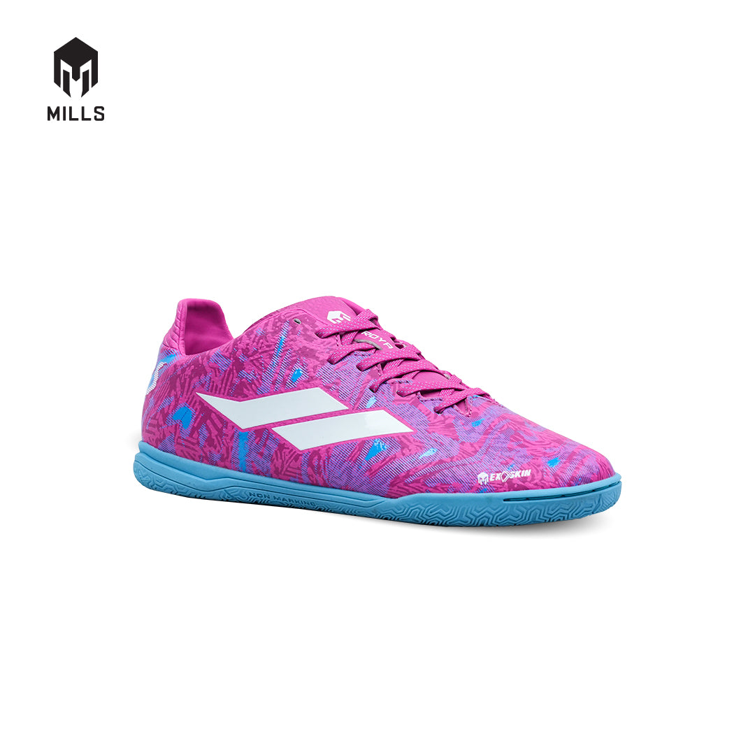 MILLS Sepatu Futsal TROYA CHAOS IN JR Magenta / LT. Blue / White 9800603