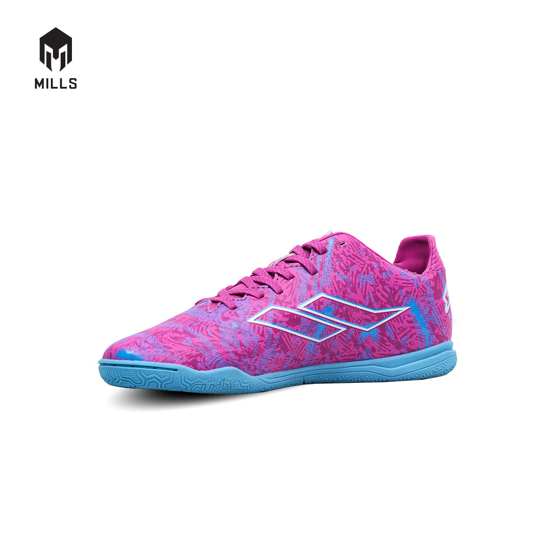 MILLS Sepatu Futsal TROYA CHAOS IN JR Magenta / LT. Blue / White 9800603