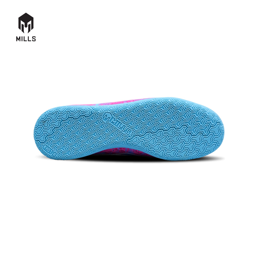 MILLS Sepatu Futsal TROYA CHAOS IN JR Magenta / LT. Blue / White 9800603