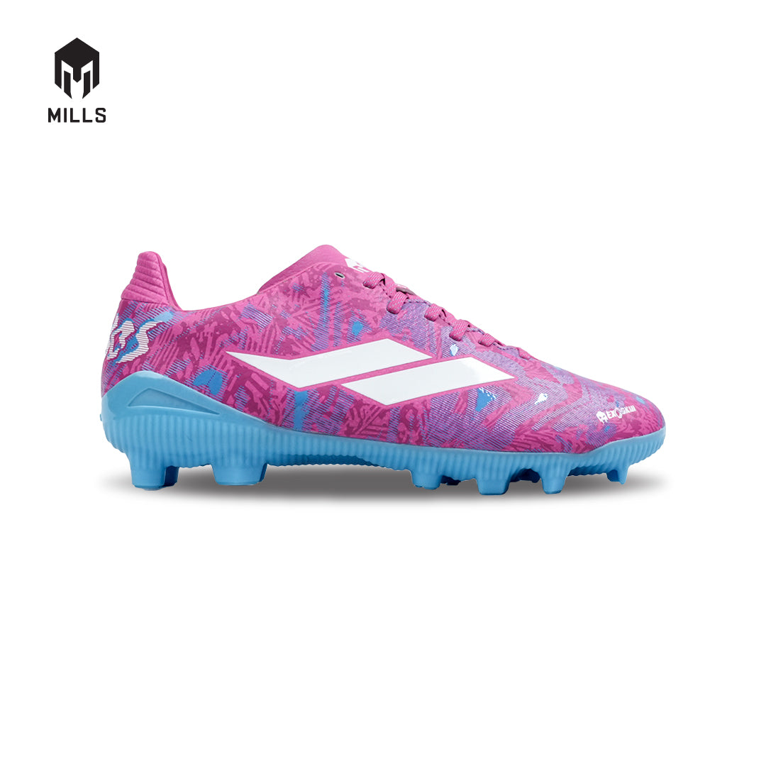 MILLS Sepatu Sepakbola TROYA CHAOS FG JR Magenta / LT. Blue / White 9200603