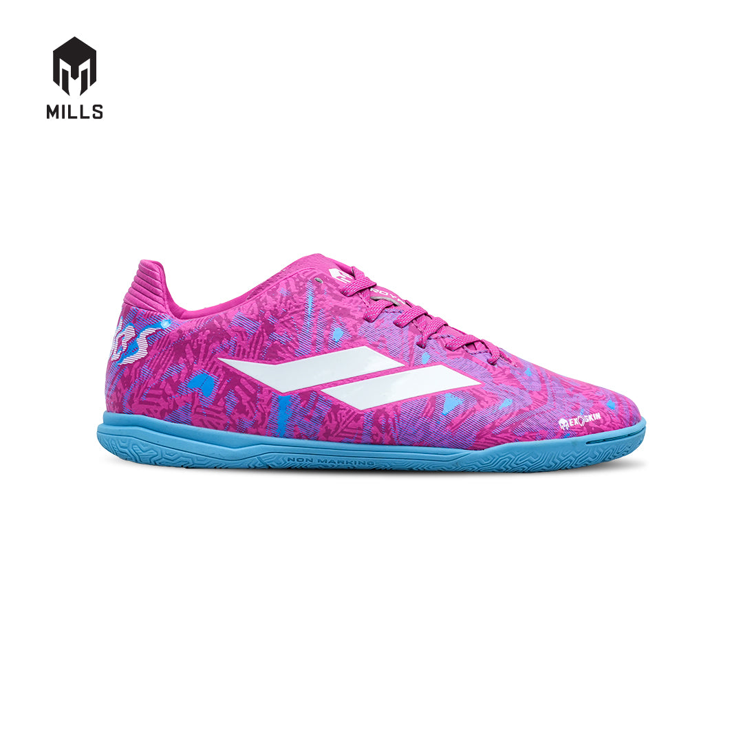 MILLS Sepatu Futsal TROYA CHAOS IN JR Magenta / LT. Blue / White 9800603