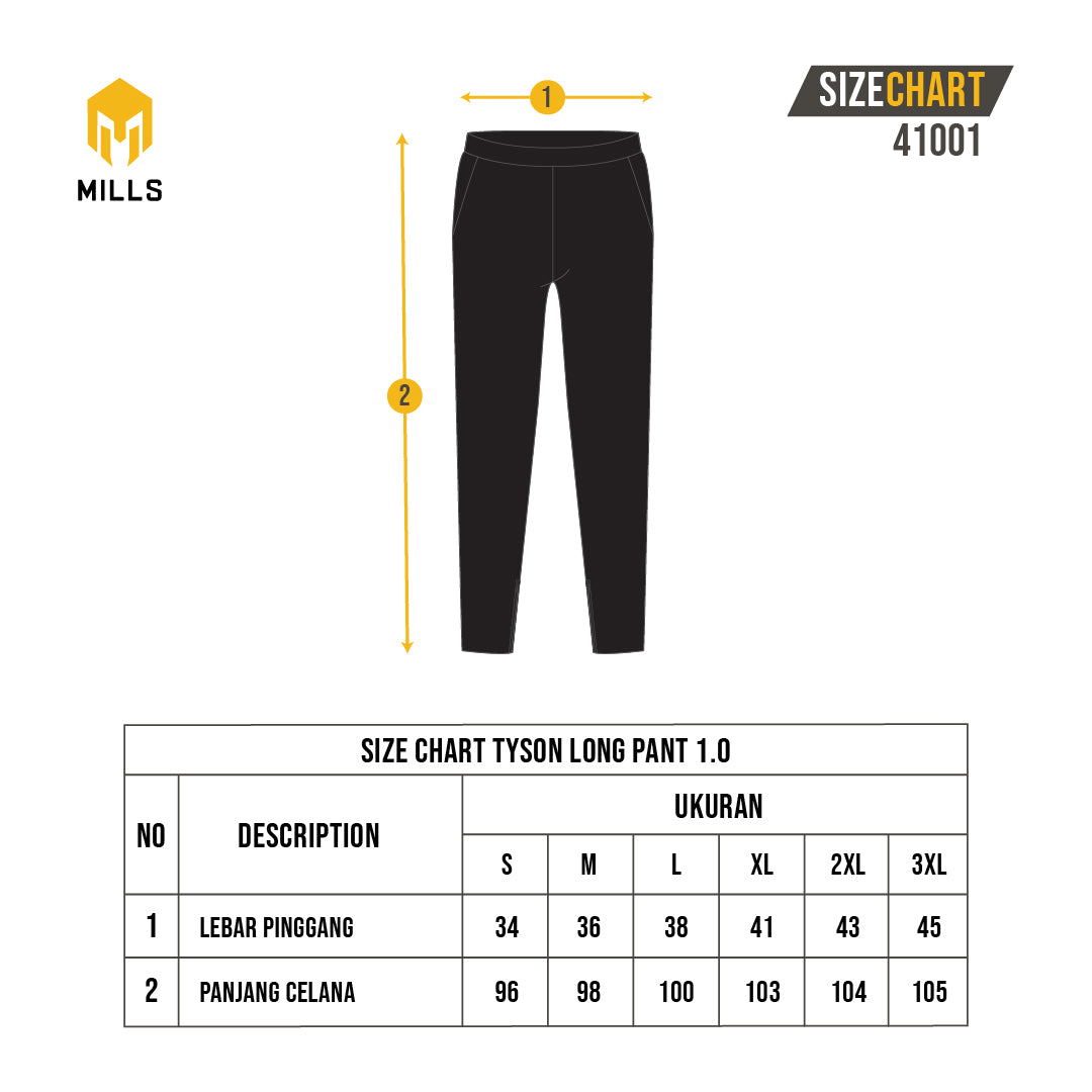 MILLS Celana Training Tyson Long Pant 1.0 41001