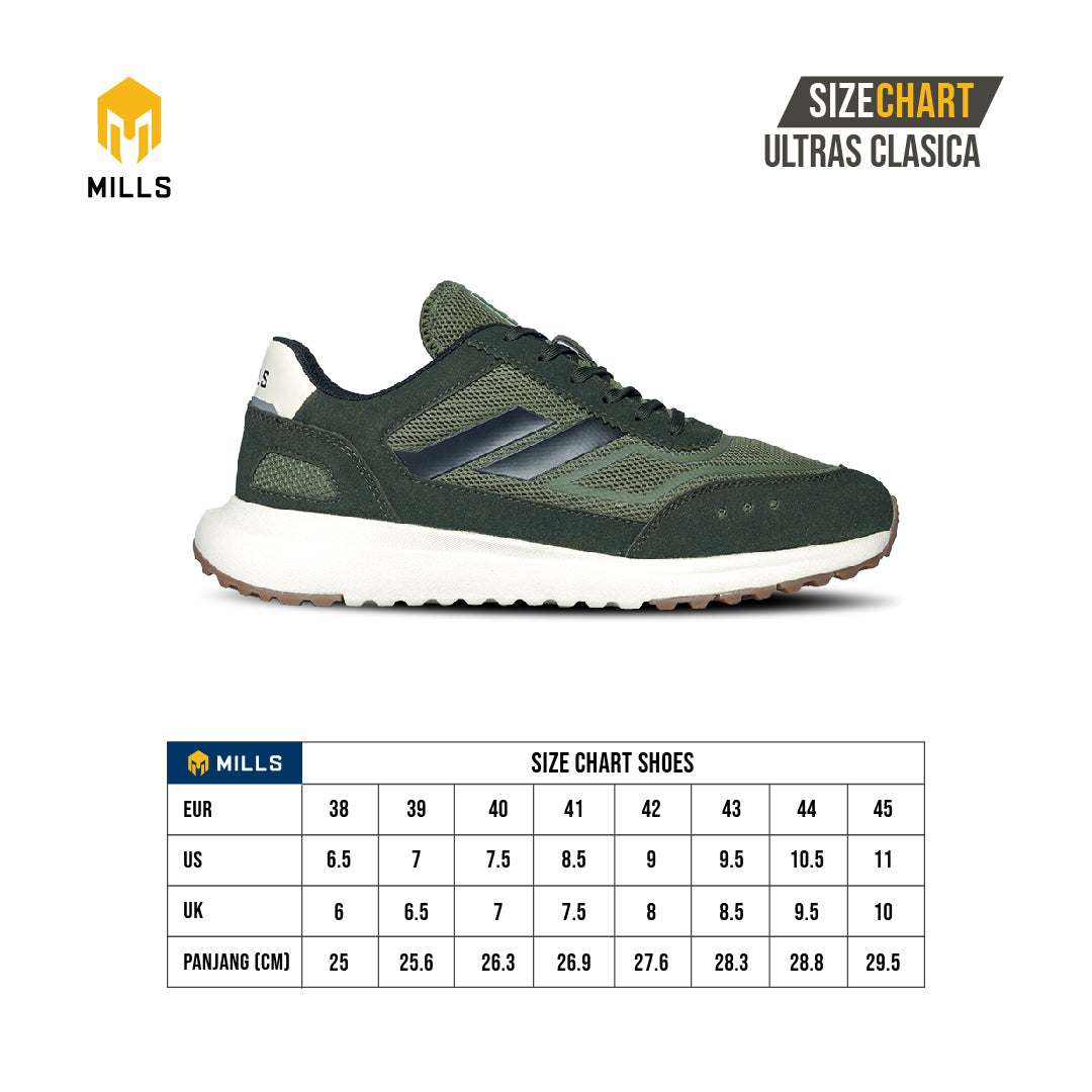 MILLS Sepatu Ultras Clasica Olive / Broken White 9700211