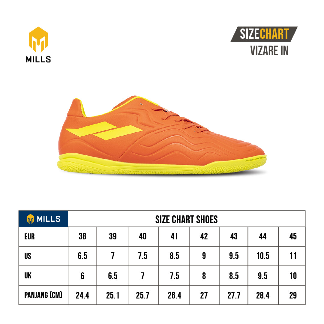 MILLS Sepatu Futsal Vizare IN Orange / Yellow 9402601