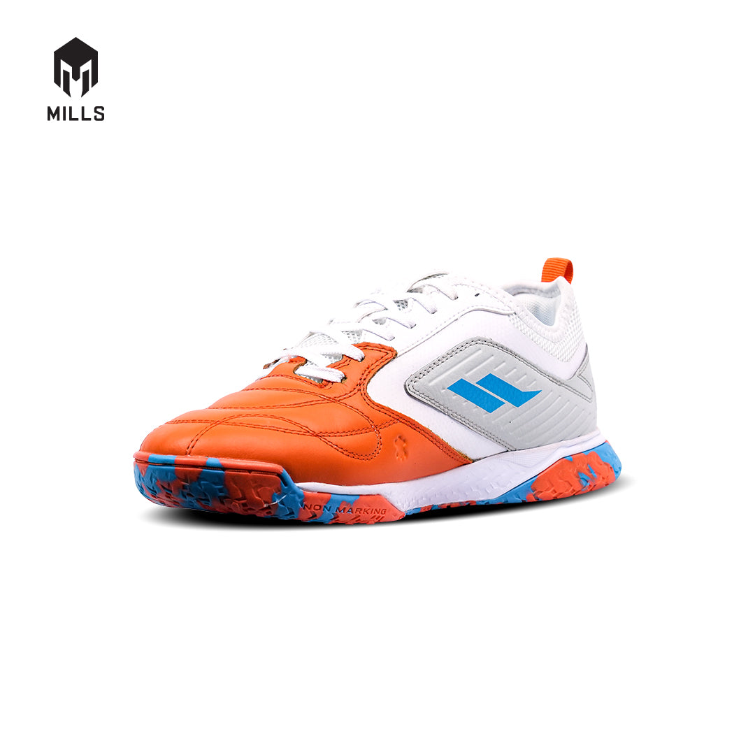 MILLS Sepatu Futsal Voltasala Pro Leon Lea Orange / White / Ocean.Blue 9500504