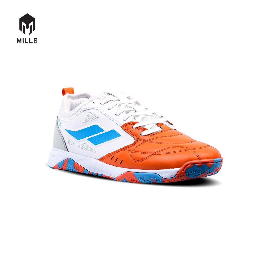 MILLS Sepatu Futsal Voltasala Pro Leon Lea Orange / White / Ocean.Blue 9500504