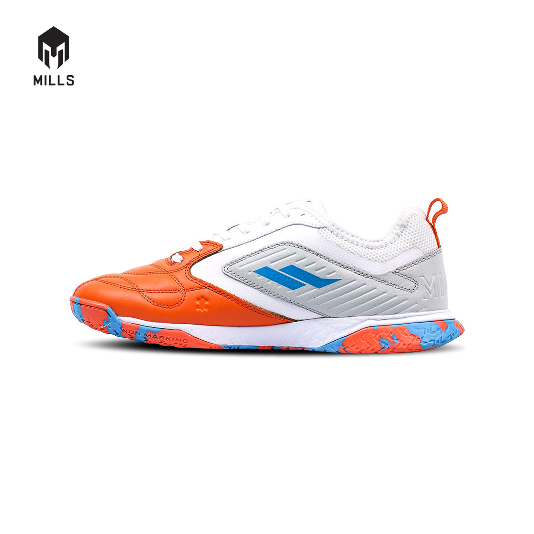 MILLS Sepatu Futsal Voltasala Pro Leon Lea Orange / White / Ocean.Blue 9500504