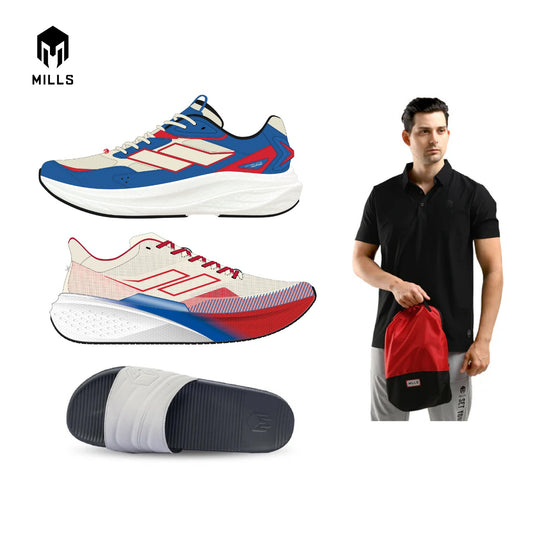 MILLS Paket Sports Footwear Sepatu Lari, Sepatu Casual, Sandal, Shoe Bag