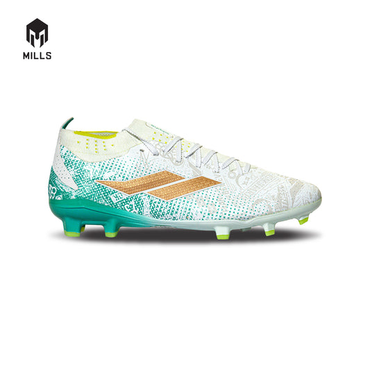 MILLS Sepatu Sepakbola Xyclops ACG MK II Elite FG White / Spectra. Green 9303501