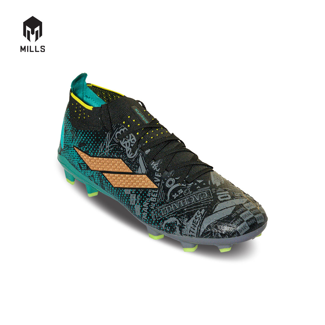 MILLS Sepatu Sepakbola Xyclops ACG MK II Elite FG Phantom. Black / Spectra.Green 9303502