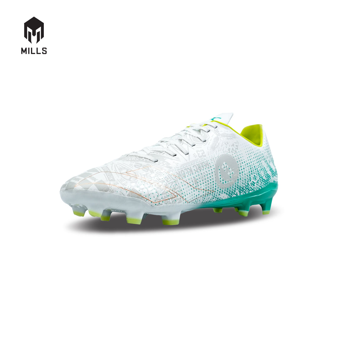 MILLS Sepatu Sepakbola Xyclops ACG MK II Prime FG White / Spectra. Green 9303601