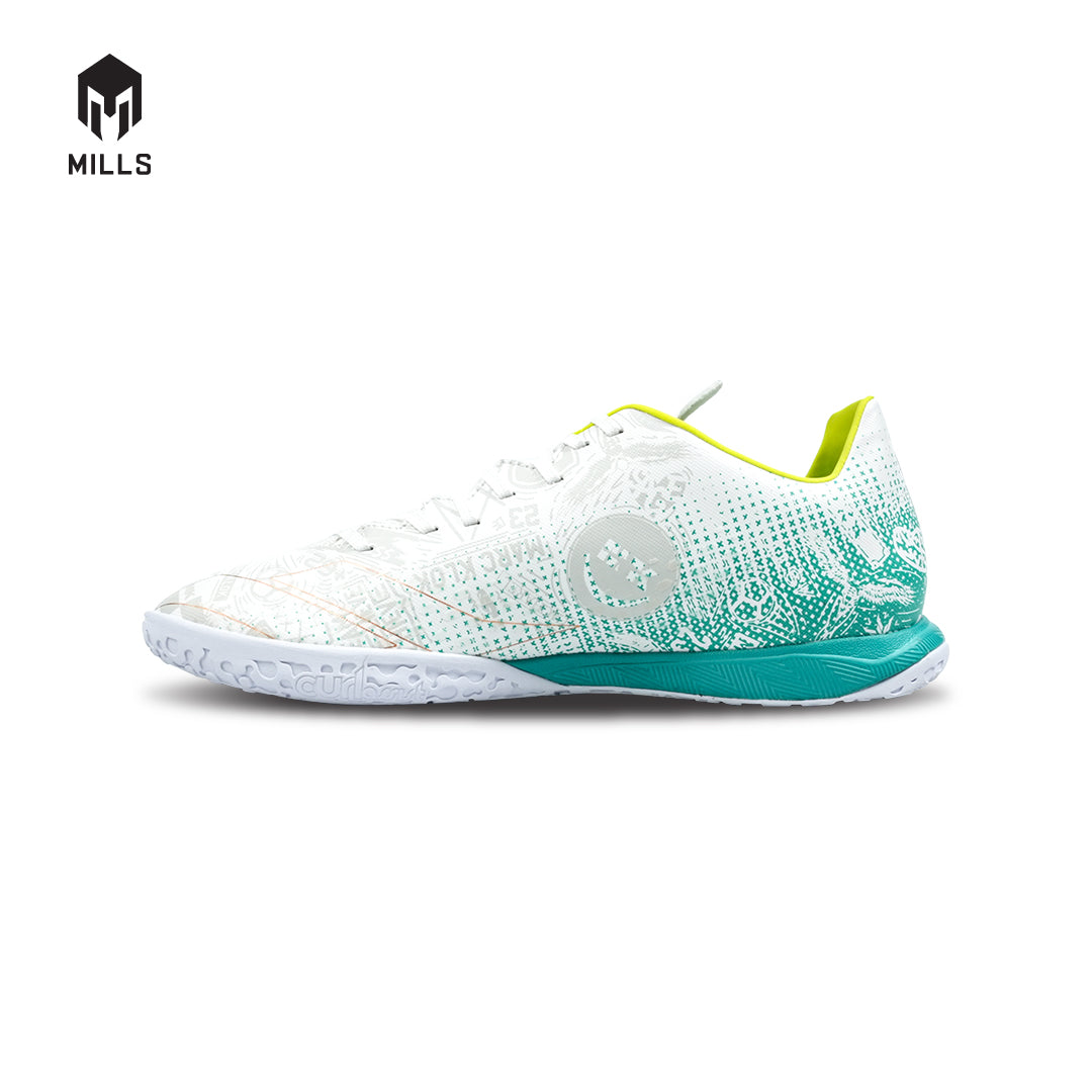 MILLS Sepatu Futsal Xyclops ACG MK II Prime In White / Spectra. Green 9402701