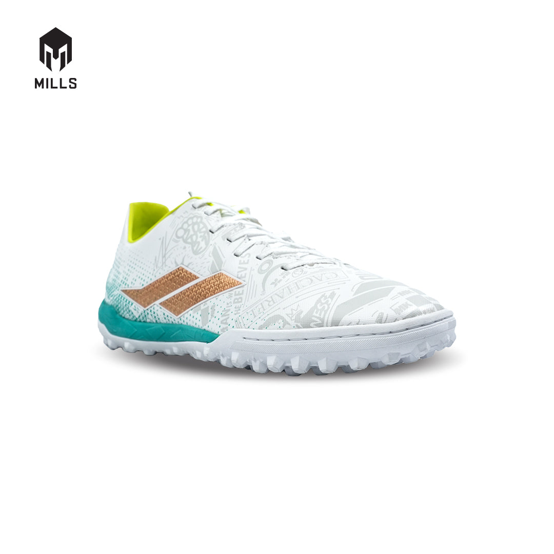 MILLS Sepatu Futsal Xyclops ACG MK II Prime Turf White / Spectra. Green 9001201