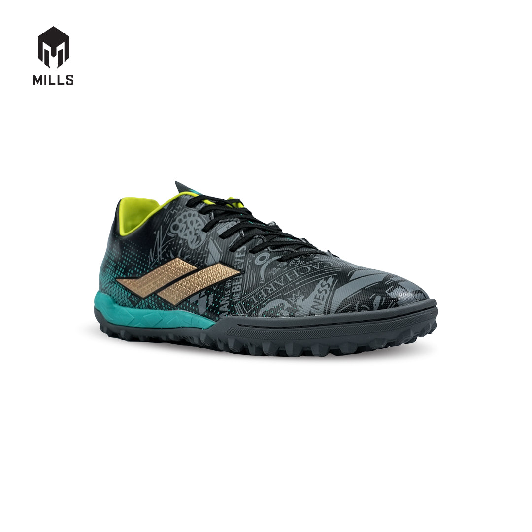 MILLS Sepatu Futsal Xyclops ACG MK II Prime Turf Phantom. Black / Spectra. Green 9001202