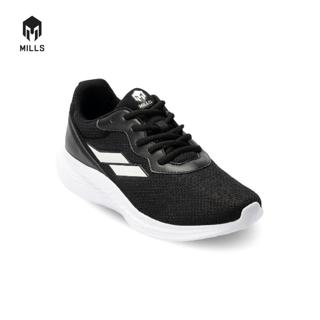 MILLS Sepatu Lari Running Shoes Specter Black / White 9101406