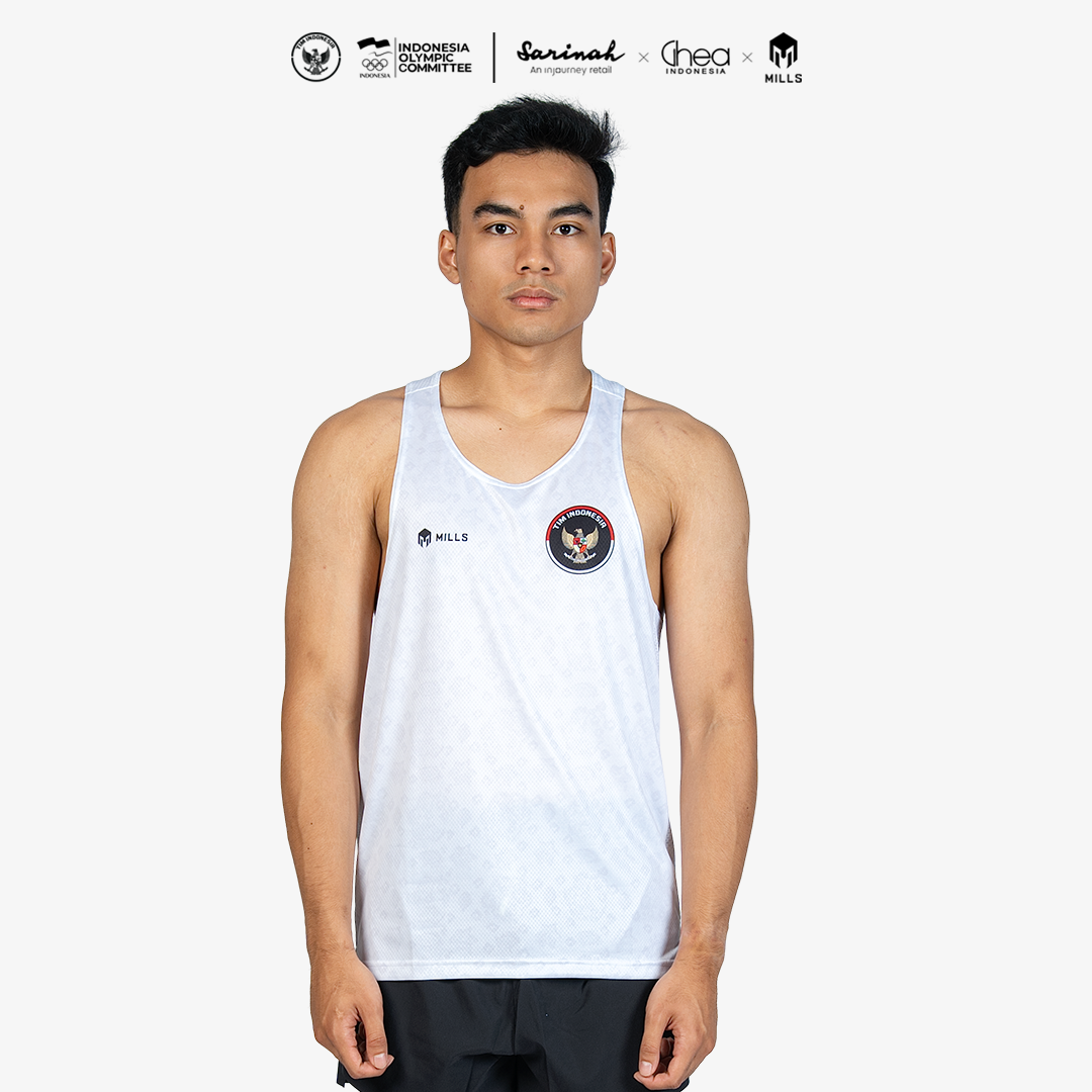 MILLS ASIAN GAMES AWAY ATHLETIC TANK TOP MEN WHITE 01100115 20AGM