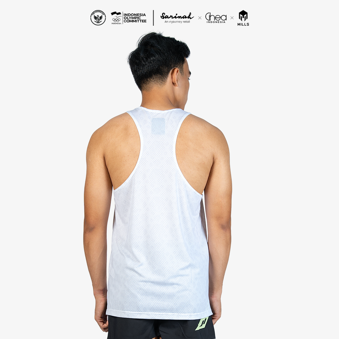MILLS ASIAN GAMES AWAY ATHLETIC TANK TOP MEN WHITE 01100115 20AGM