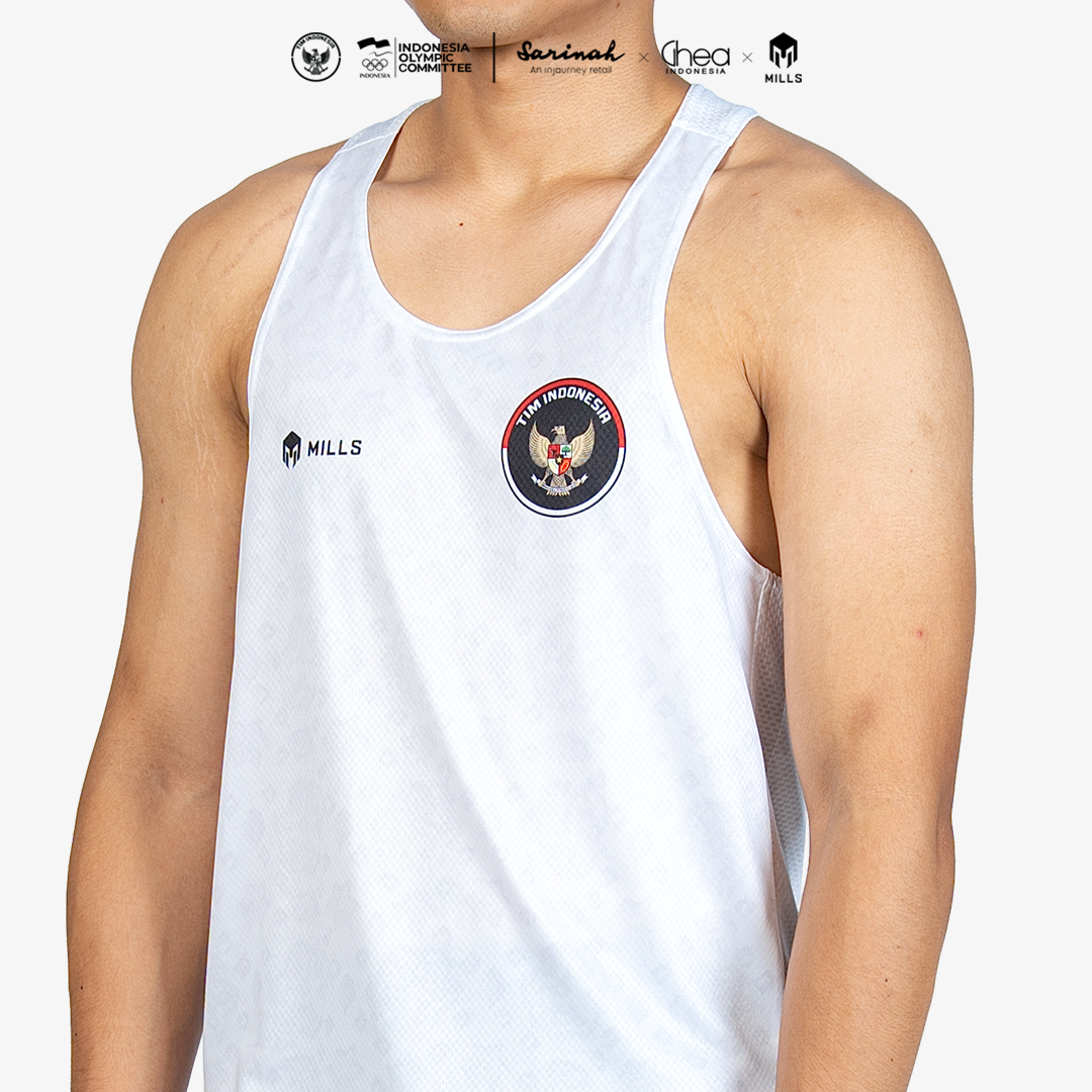 MILLS ASIAN GAMES AWAY ATHLETIC TANK TOP MEN WHITE 01100115 20AGM
