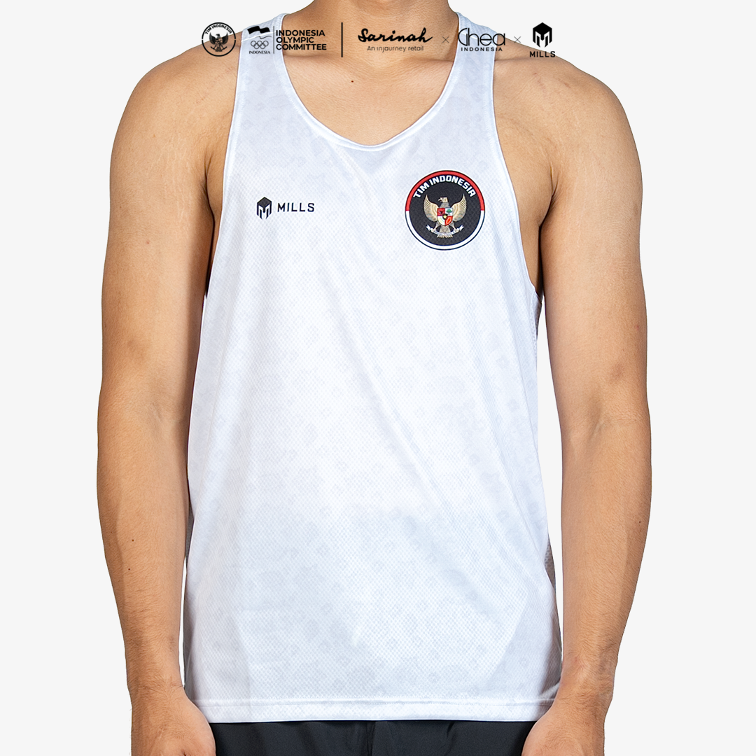 MILLS ASIAN GAMES AWAY ATHLETIC TANK TOP MEN WHITE 01100115 20AGM
