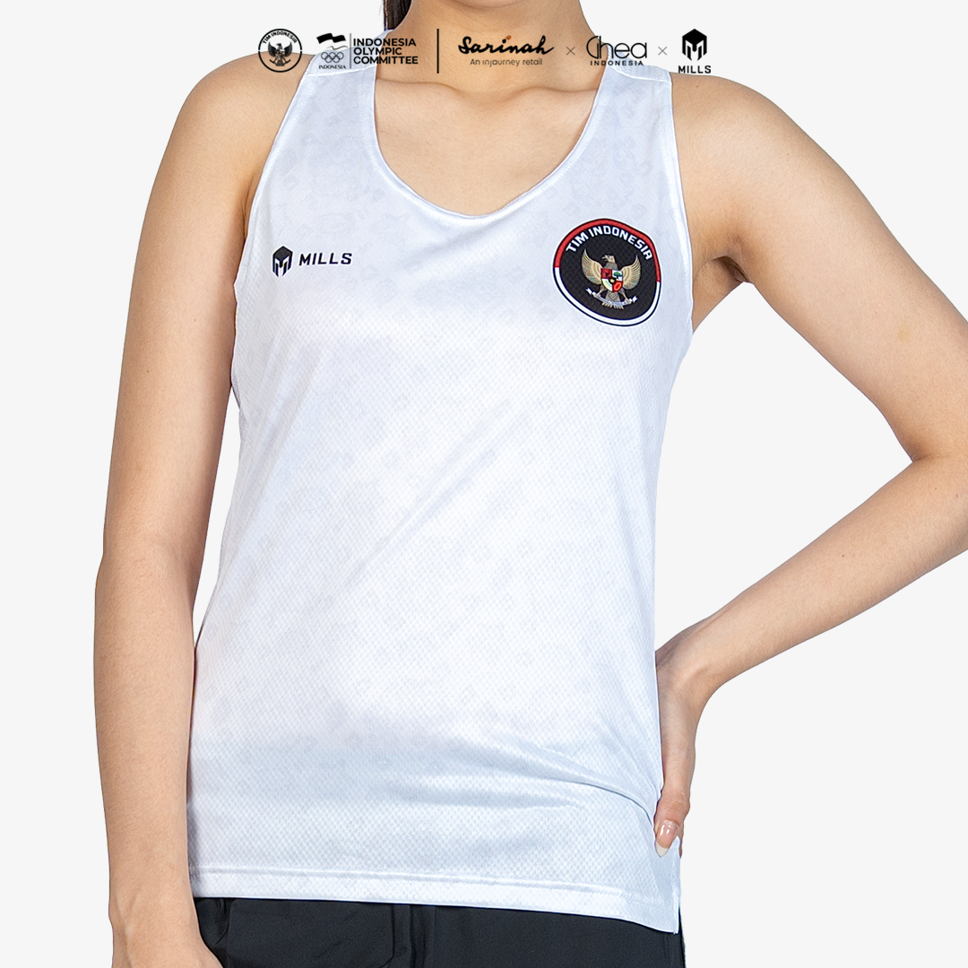 MILLS ASIAN GAMES AWAY ATHLETIC TANK TOP WOMEN WHITE 01100117 20AGM