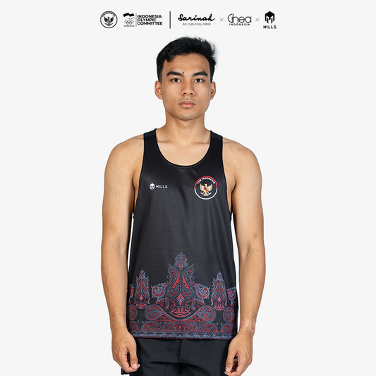 MILLS ASIAN GAMES HOME ATHLETIC TANK TOP MEN BLACK 01100114 10AGM