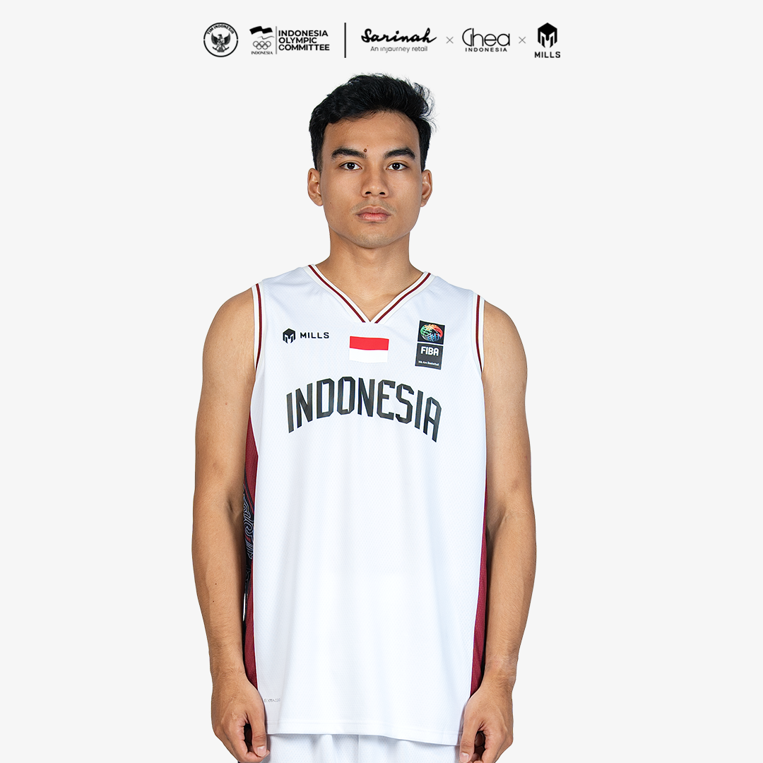 MILLS ASIAN GAMES AWAY BASKETBALL JERSEY MEN WHITE 01100111 20AGM