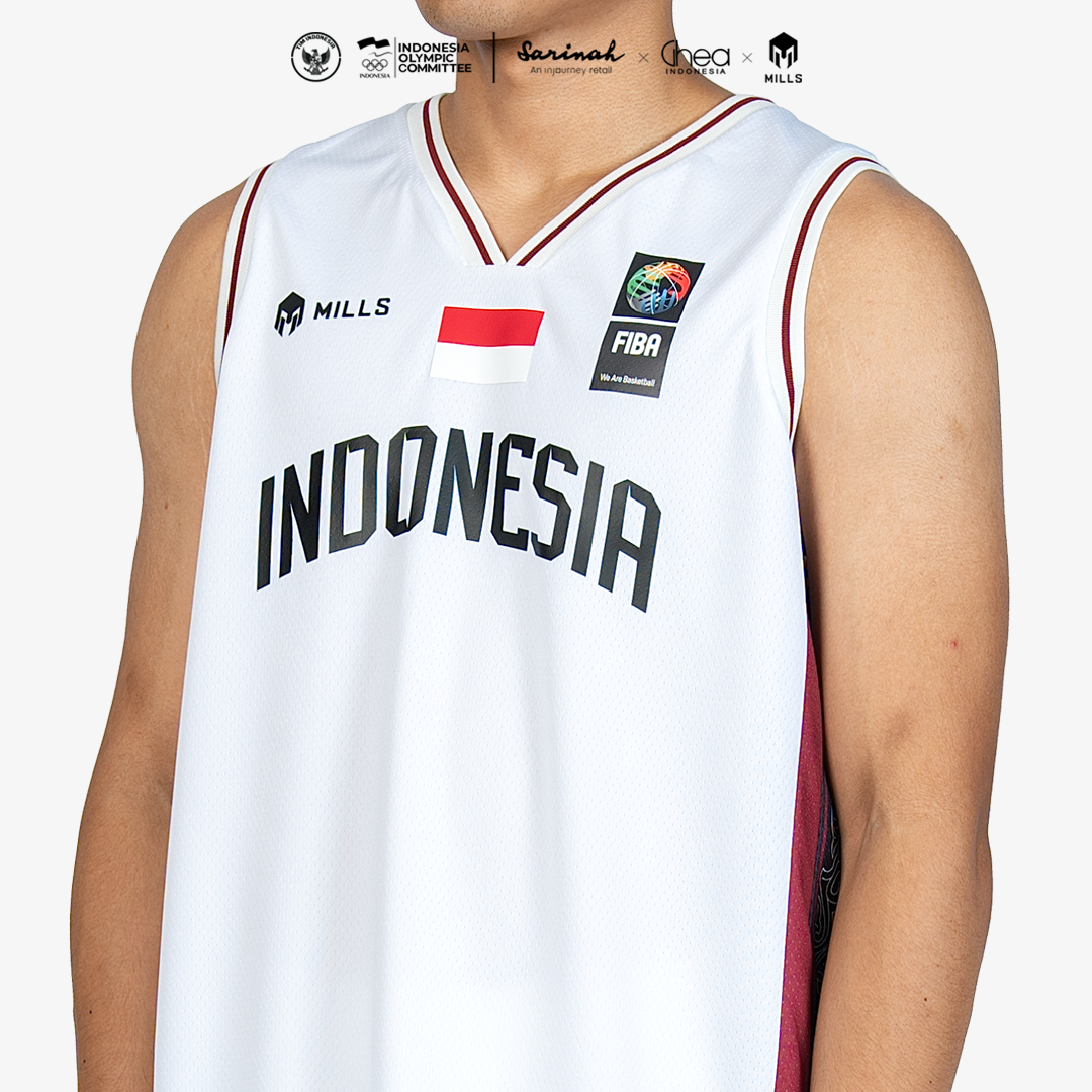 MILLS ASIAN GAMES AWAY BASKETBALL JERSEY MEN WHITE 01100111 20AGM