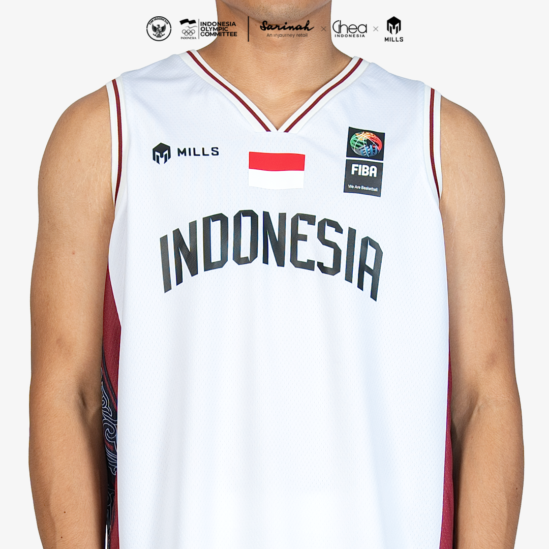 MILLS ASIAN GAMES AWAY BASKETBALL JERSEY MEN WHITE 01100111 20AGM
